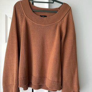 JCrew boatneck sweater, wide sleeves